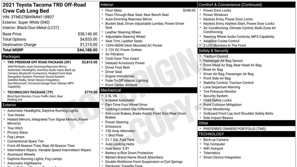 2021 Toyota Tacoma TRD Off-Road