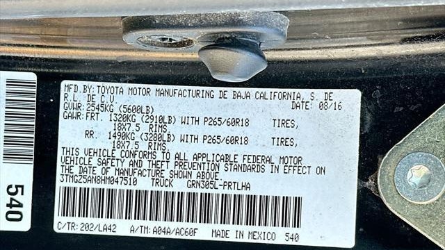 2017 Toyota Tacoma Limited