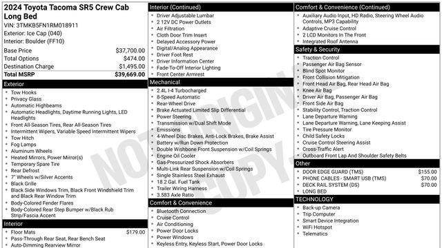 2024 Toyota Tacoma SR5