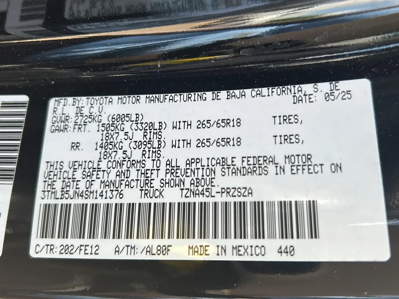 2025 Toyota Tacoma - $41,725
