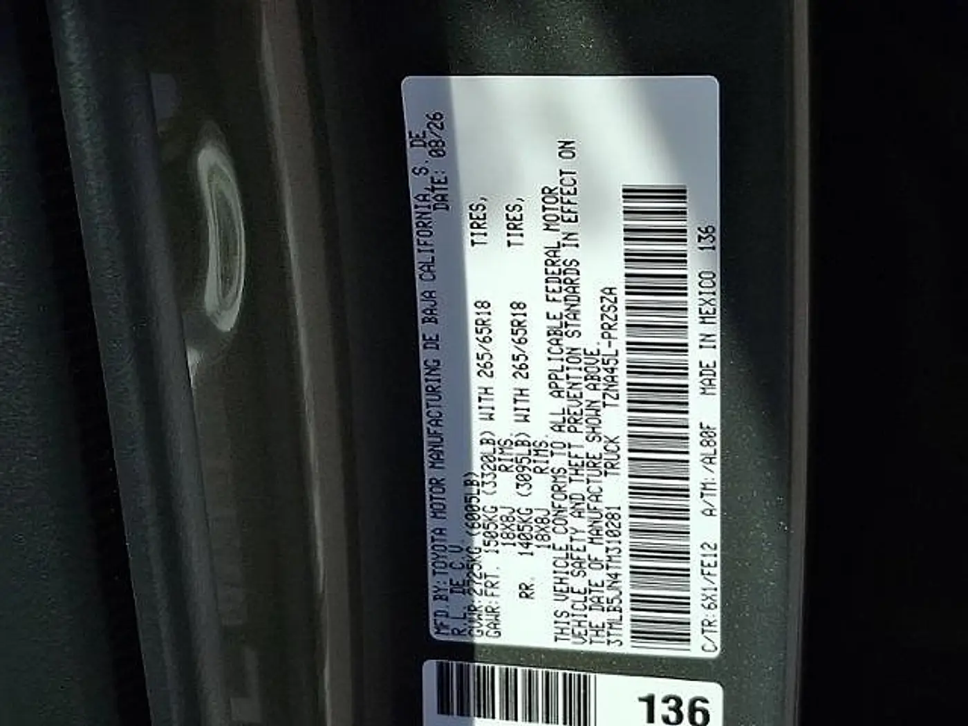 2026 Toyota Tacoma - $45,995