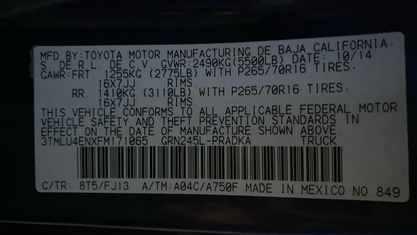 2015 Toyota Tacoma V6