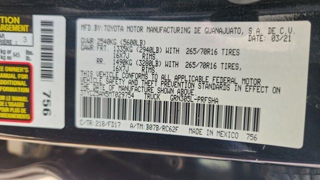 2021 Toyota Tacoma SR V6