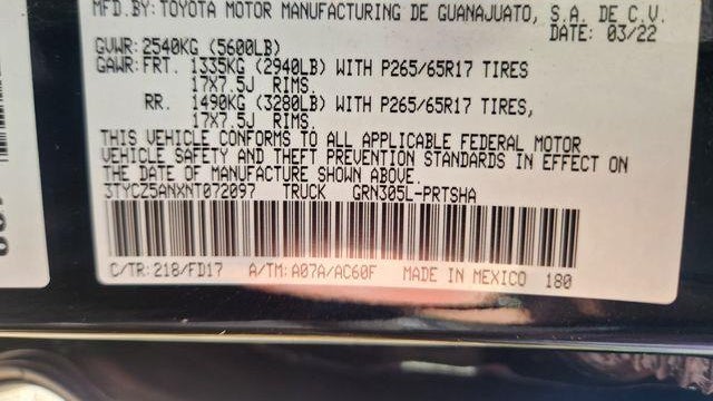 2022 Toyota Tacoma TRD Pro