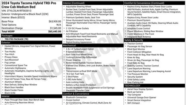 2024 Toyota Tacoma TRD Sport HV