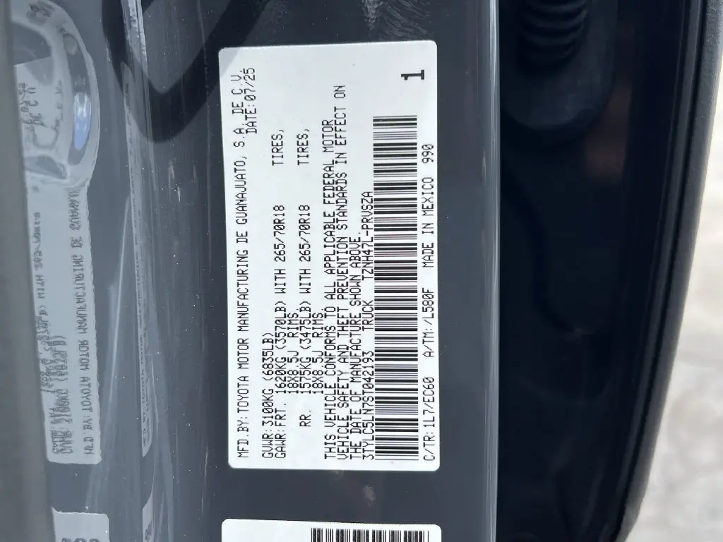 2025 Toyota Tacoma - $57,980