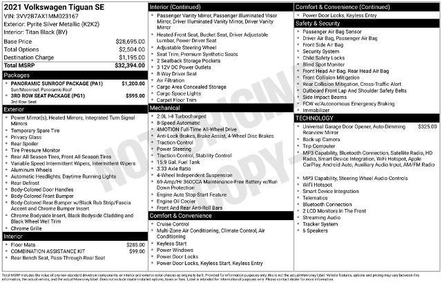 2021 Volkswagen Tiguan - $18,447
