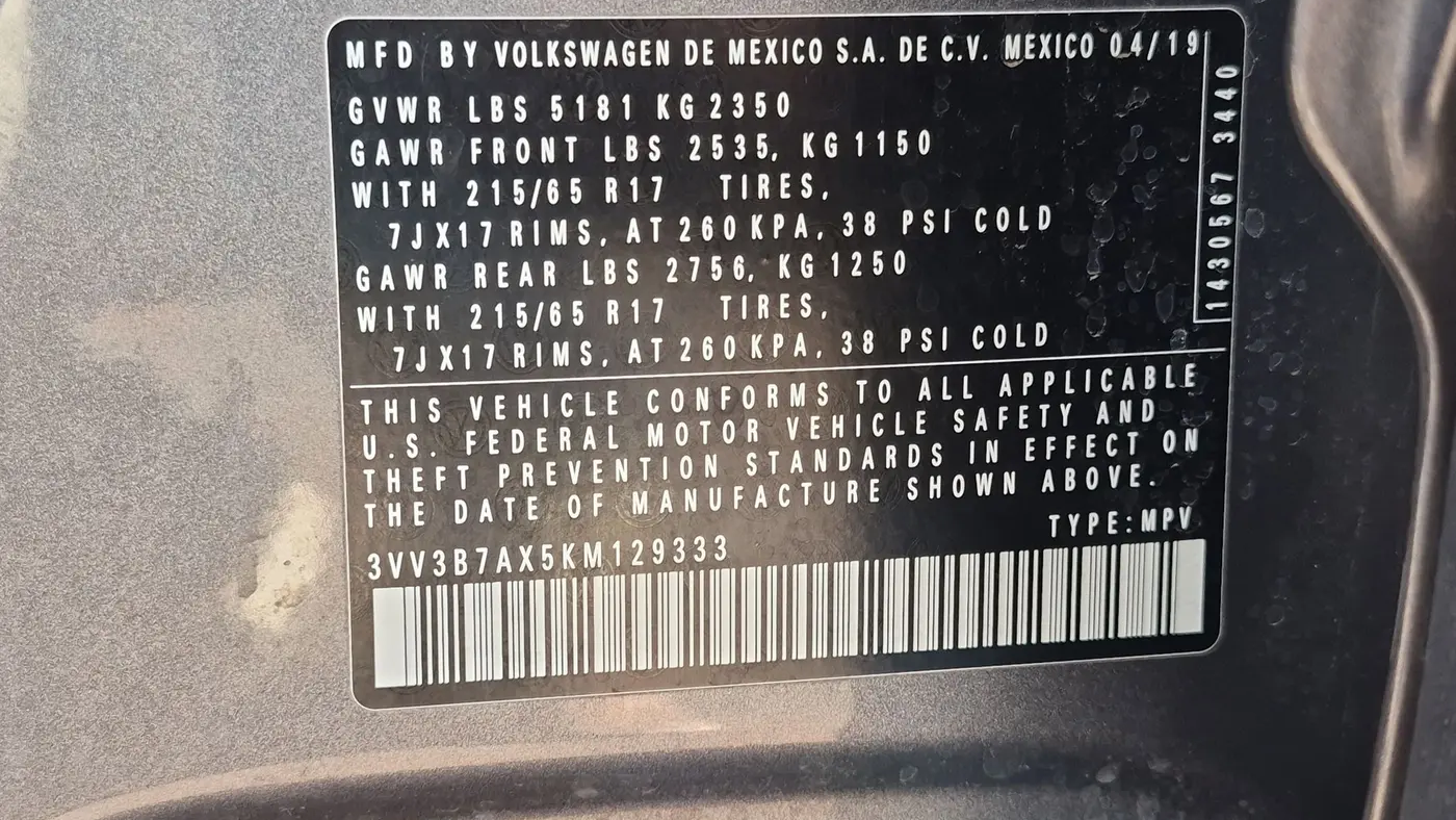 2019 Volkswagen Tiguan SE