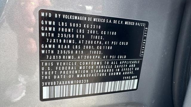 2022 Volkswagen Tiguan SE R-Line Black 4Motion