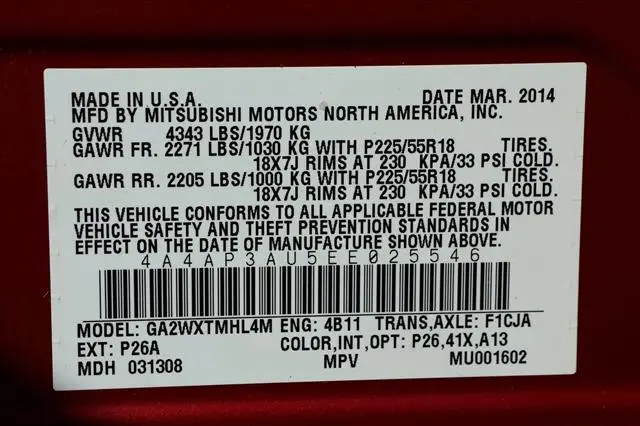2014 Mitsubishi Outlander - $9,517