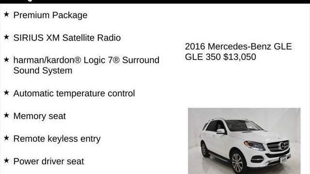 2016 Mercedes-Benz GLE GLE 350 4MATIC