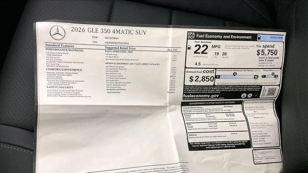 2026 Mercedes-Benz GLE GLE 350 4MATIC