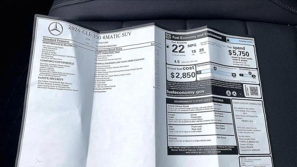 2026 Mercedes-Benz GLE GLE 350 4MATIC