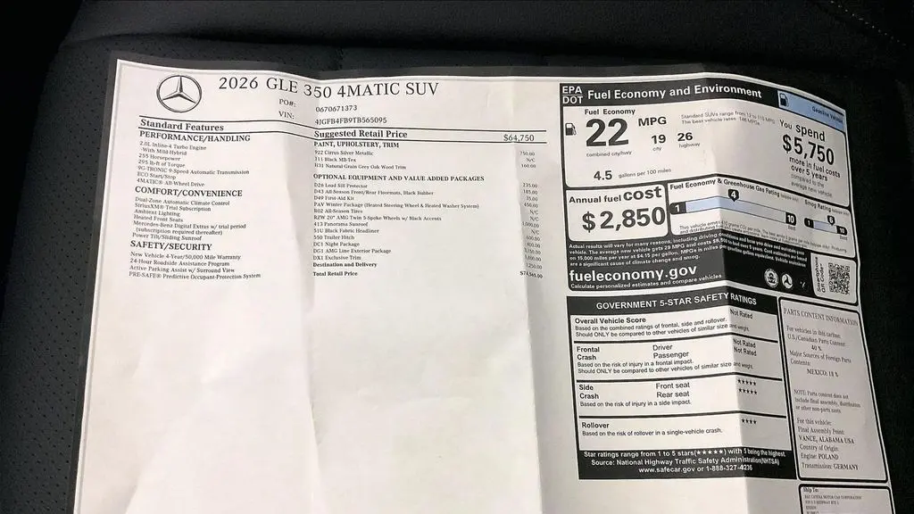 2026 Mercedes-Benz GLE GLE 350 4MATIC