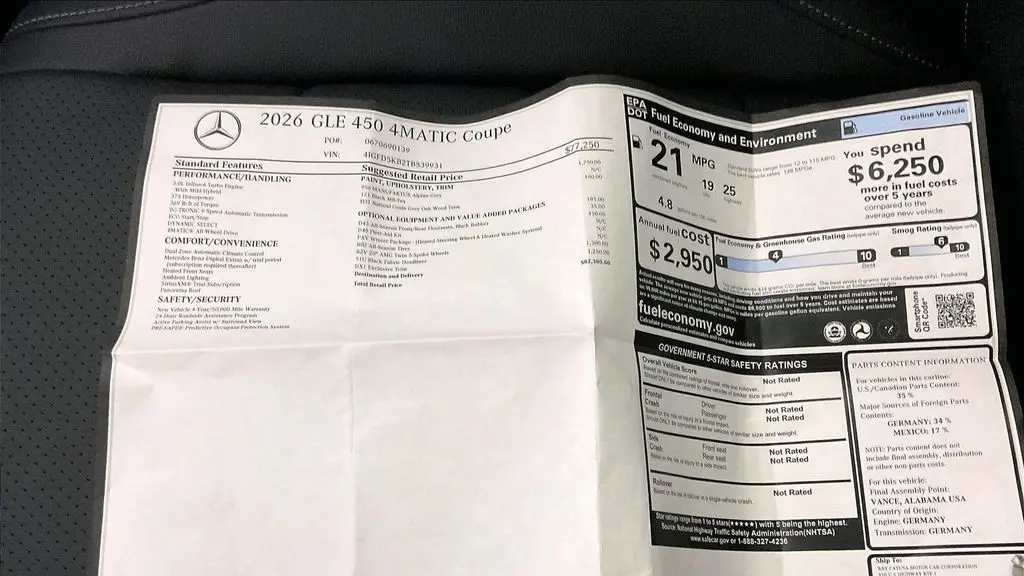 2026 Mercedes-Benz GLE GLE 450 4MATIC