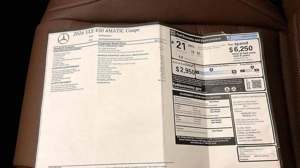 2026 Mercedes-Benz GLE GLE 450 4MATIC