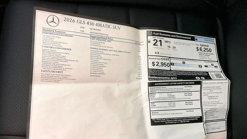2026 Mercedes-Benz GLS GLS 450