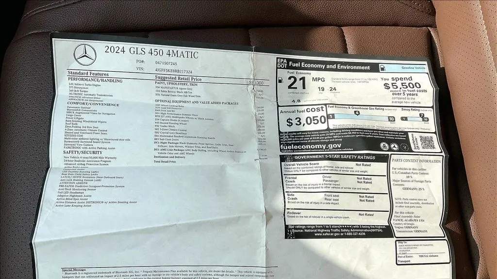 2024 Mercedes-Benz GLS GLS 450