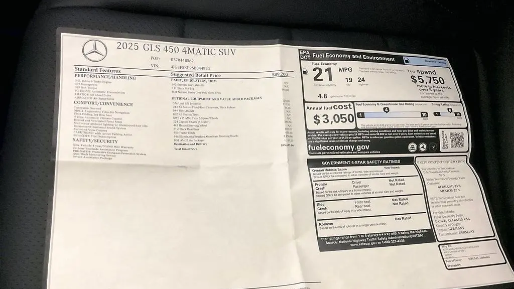 2025 Mercedes-Benz GLS GLS 450