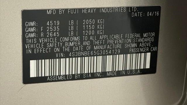 2016 Subaru Legacy 2.5i Premium