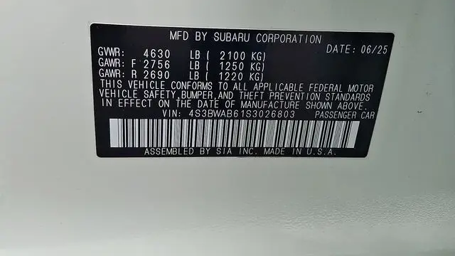 2025 Subaru Legacy Base