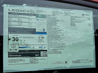 2025 Subaru Legacy AWD Premium 4DR Sedan