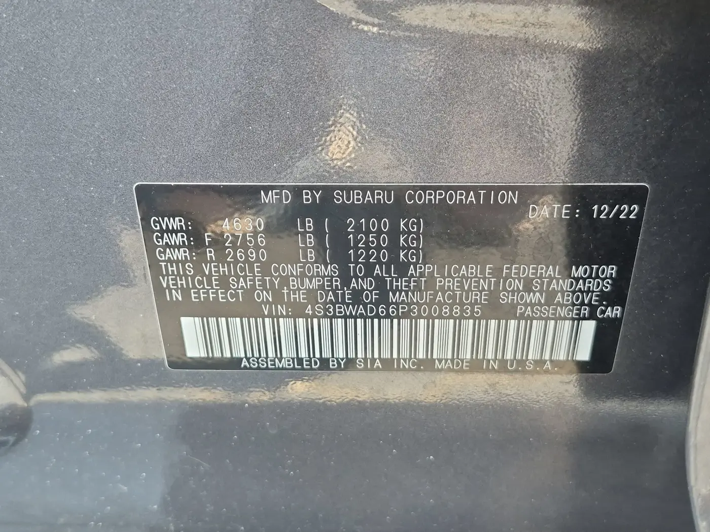 2023 Subaru Legacy - $20,278