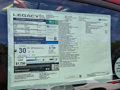 2025 Subaru Legacy AWD Premium 4DR Sedan