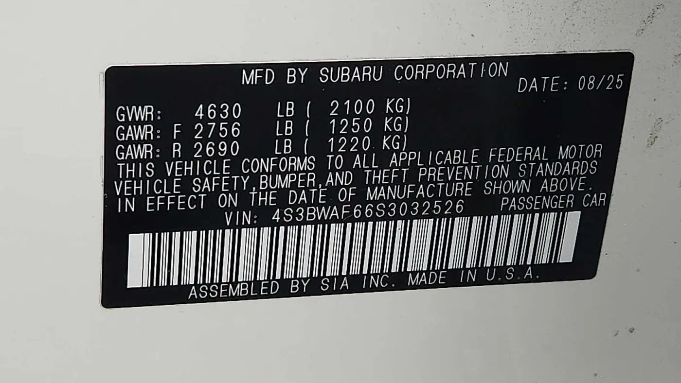 2025 Subaru Legacy Premium