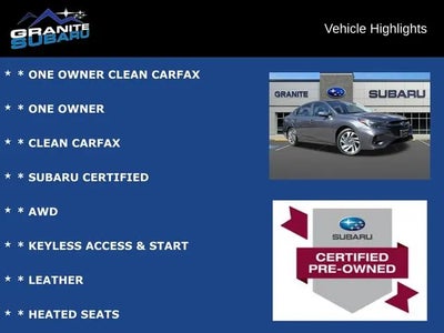Photo of a 2025 Subaru Legacy AWD Touring XT 4DR Sedan for sale
