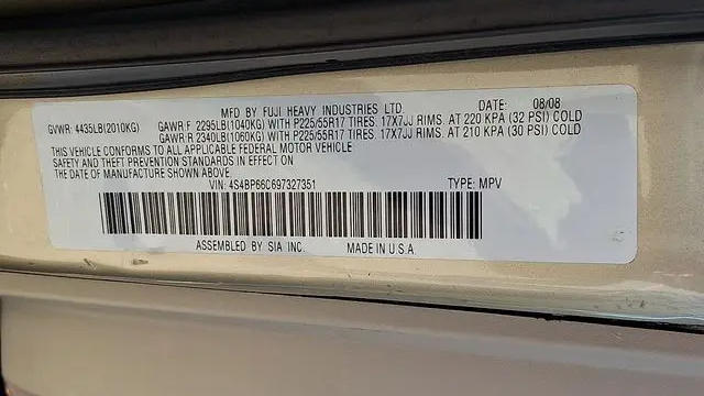 2009 Subaru Outback 2.5i Limited