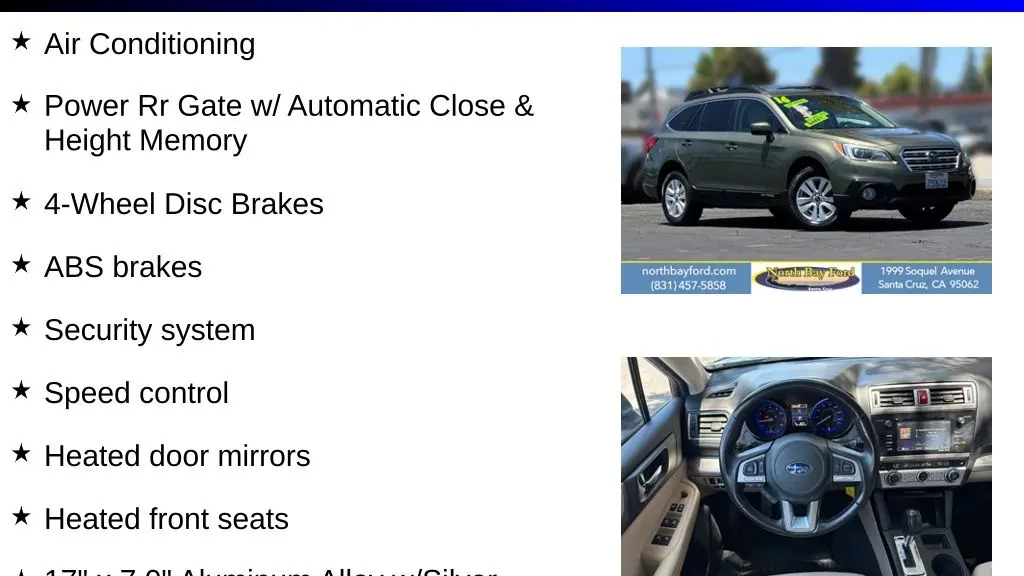 2016 Subaru Outback 2.5i Premium