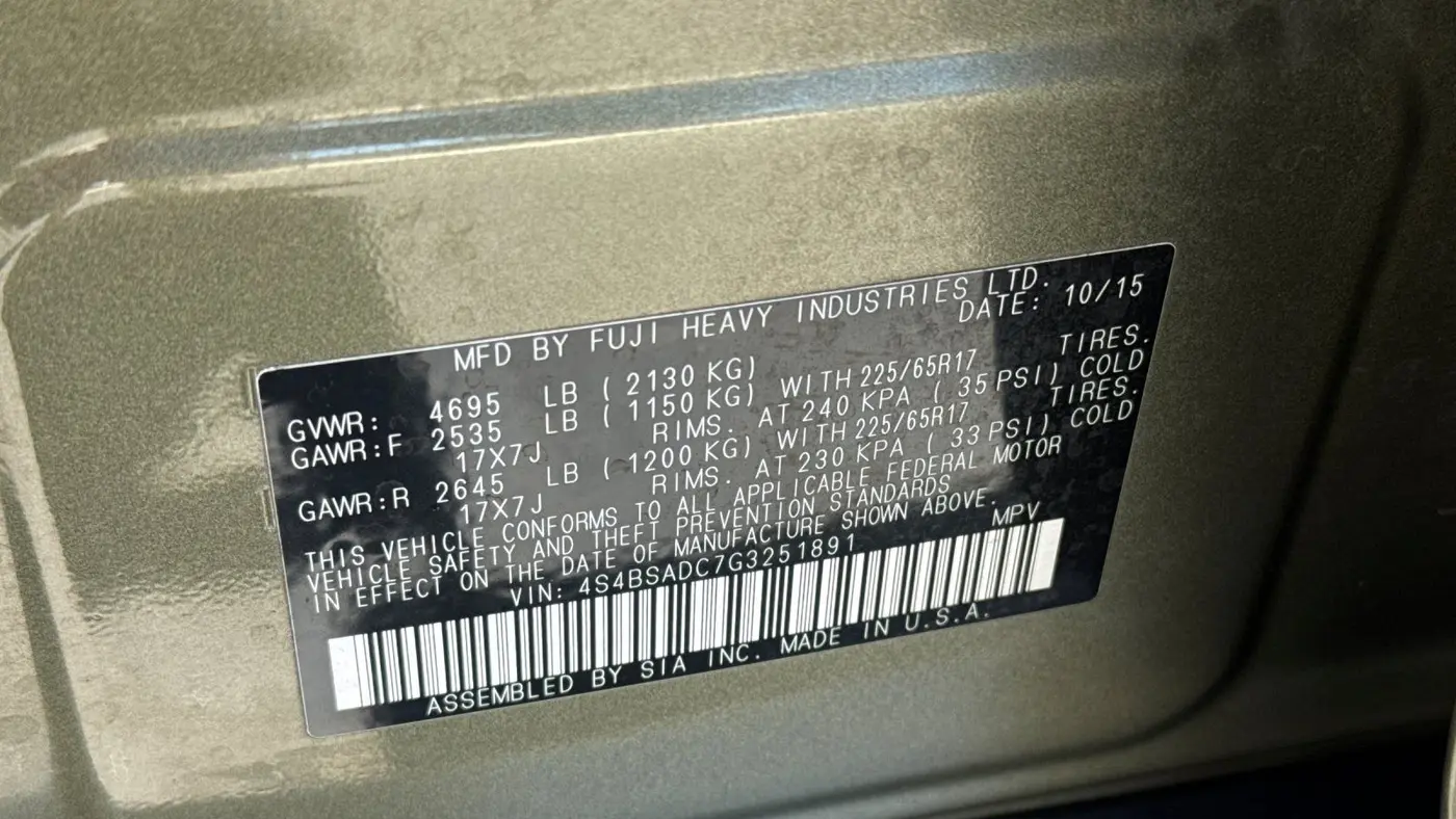 2016 Subaru Outback 2.5i Premium