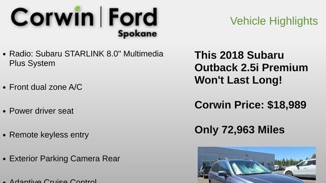 2018 Subaru Outback 2.5i Premium
