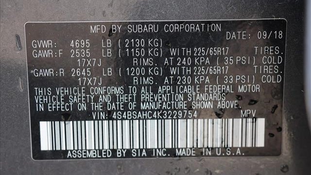 2019 Subaru Outback 2.5i Premium