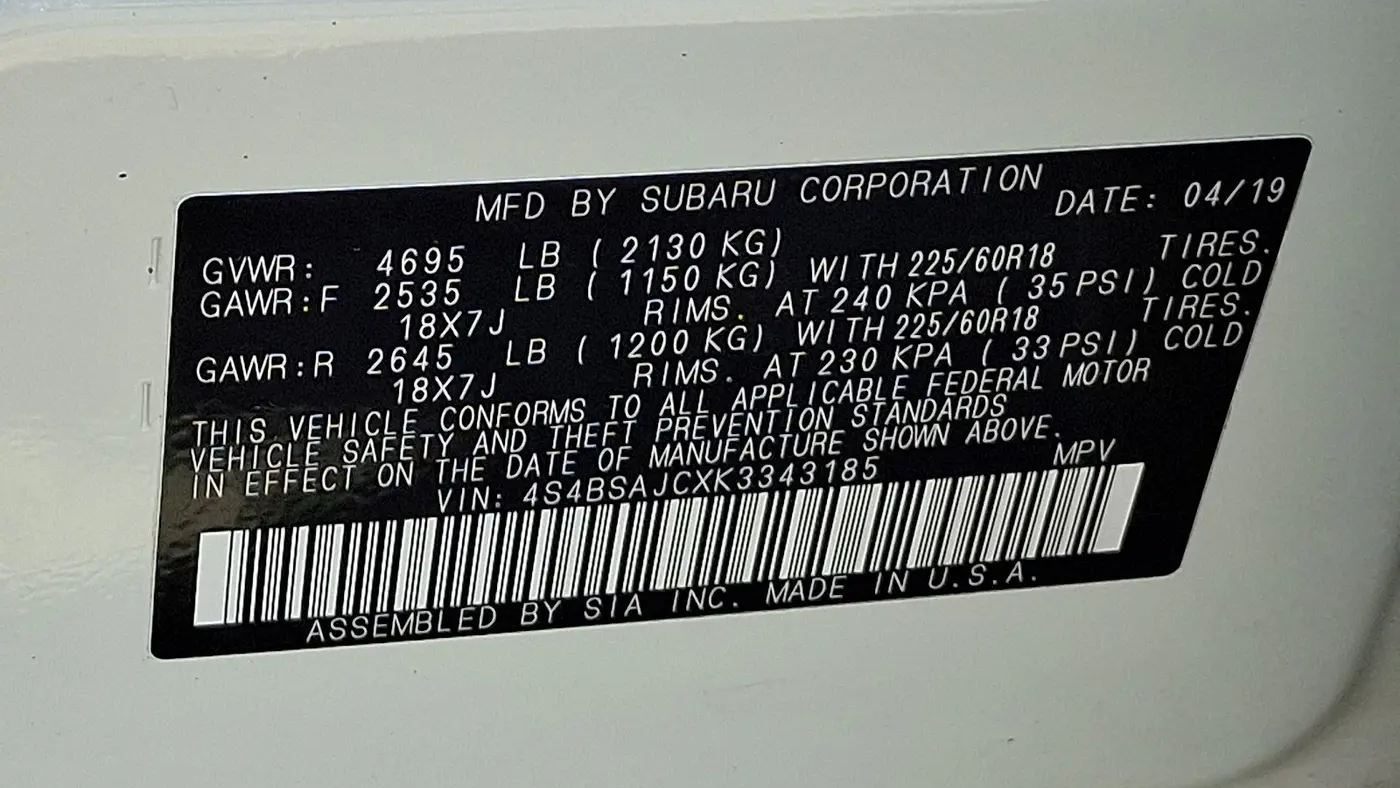 2019 Subaru Outback 2.5i Limited