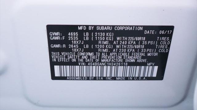 2017 Subaru Outback 2.5i Limited