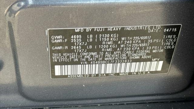 2015 Subaru Outback 2.5i Premium