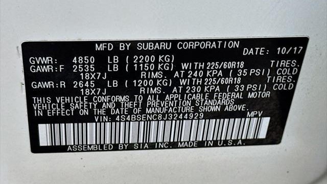 2018 Subaru Outback 3.6R Limited