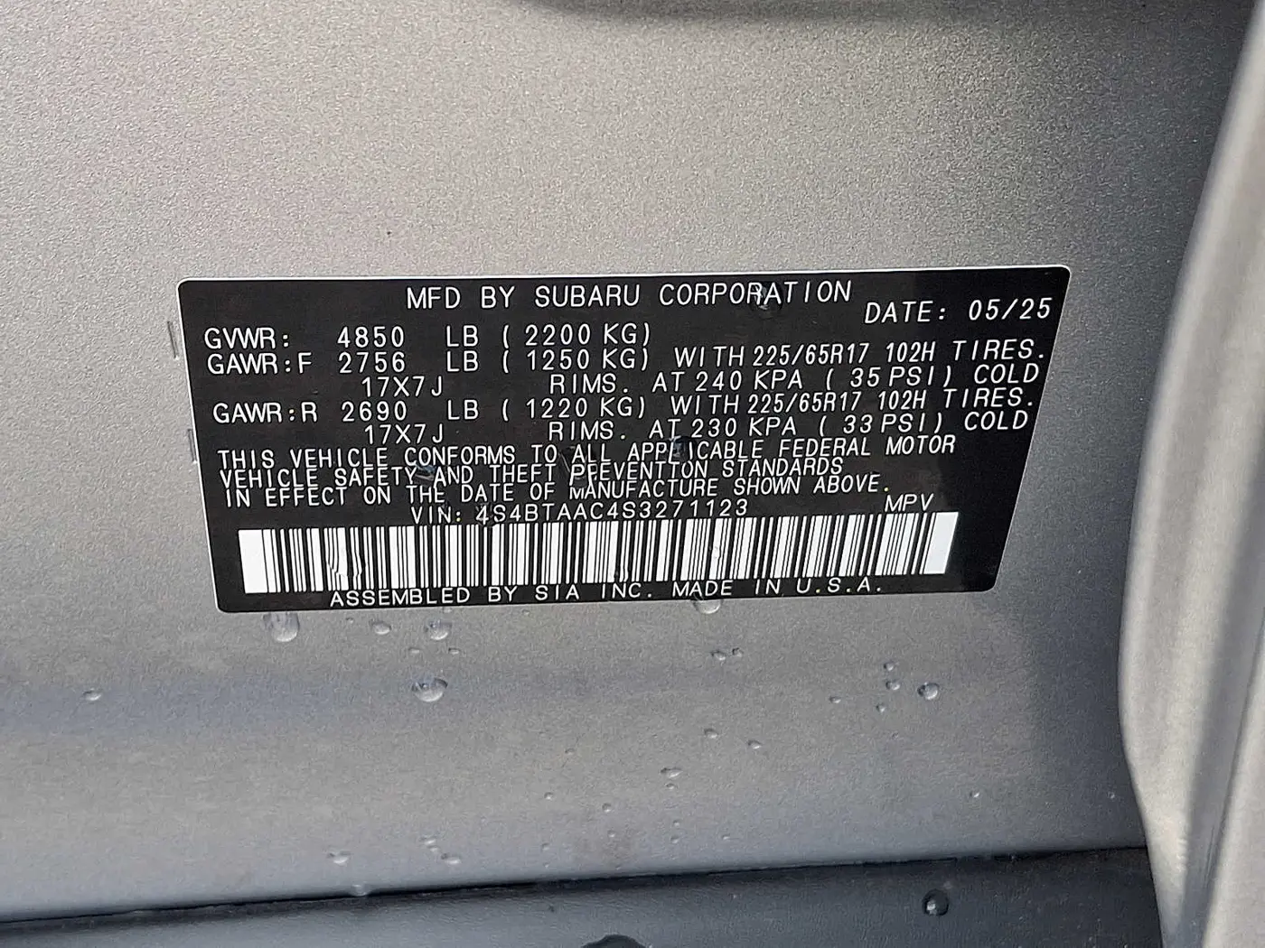 2025 Subaru Outback - $30,497