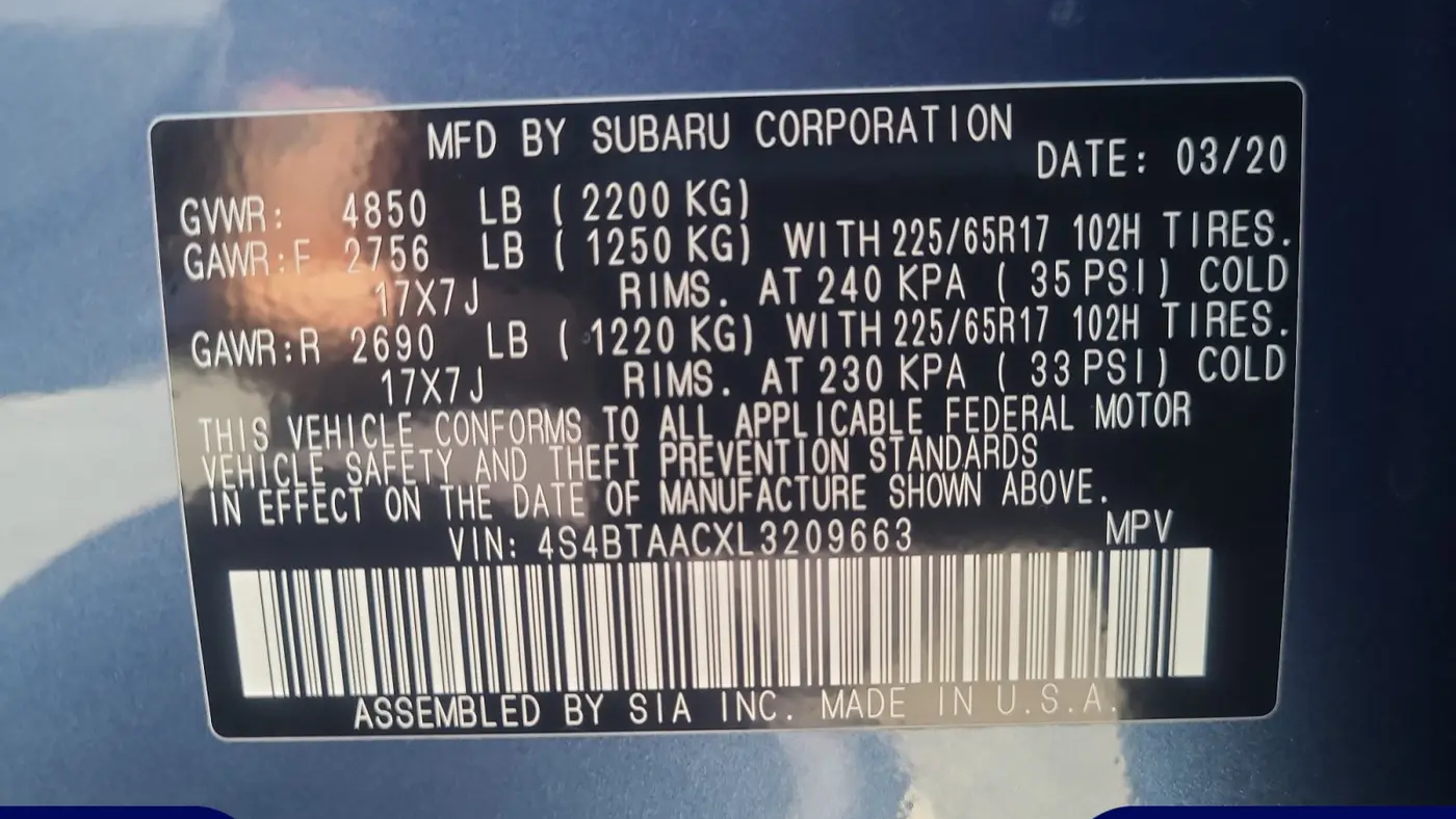 2020 Subaru Outback Base