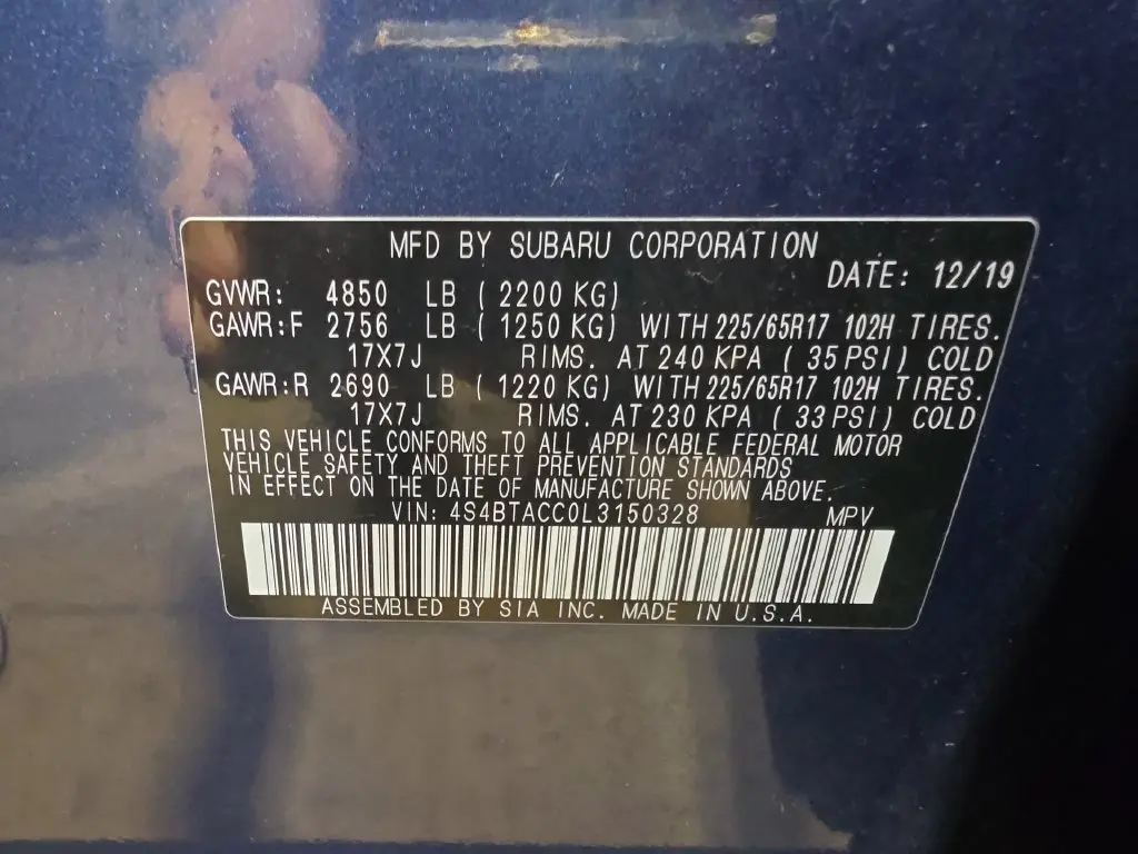 2020 Subaru Outback - $18,915
