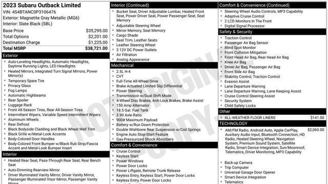 2023 Subaru Outback Limited