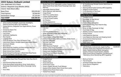 2023 Subaru Outback AWD Limited 4DR Crossover