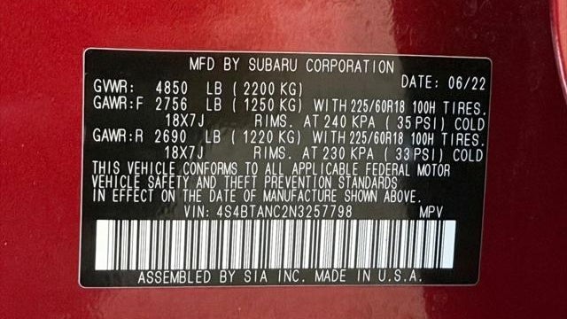2022 Subaru Outback Limited
