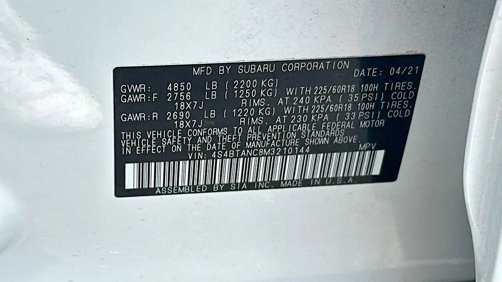 2021 Subaru Outback Limited