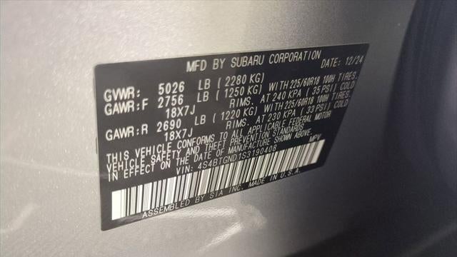 2025 Subaru Outback Limited XT