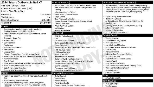 2024 Subaru Outback Limited XT