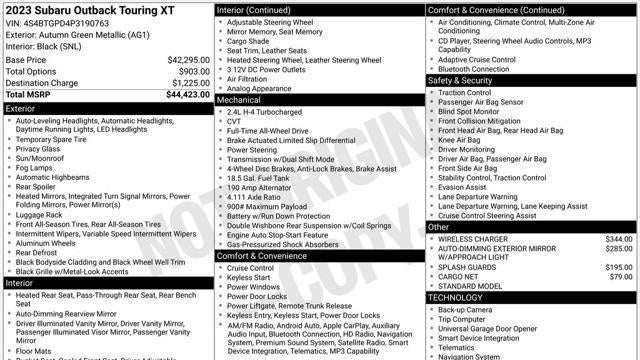 2023 Subaru Outback Touring XT