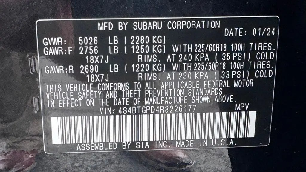 2024 Subaru Outback Touring XT